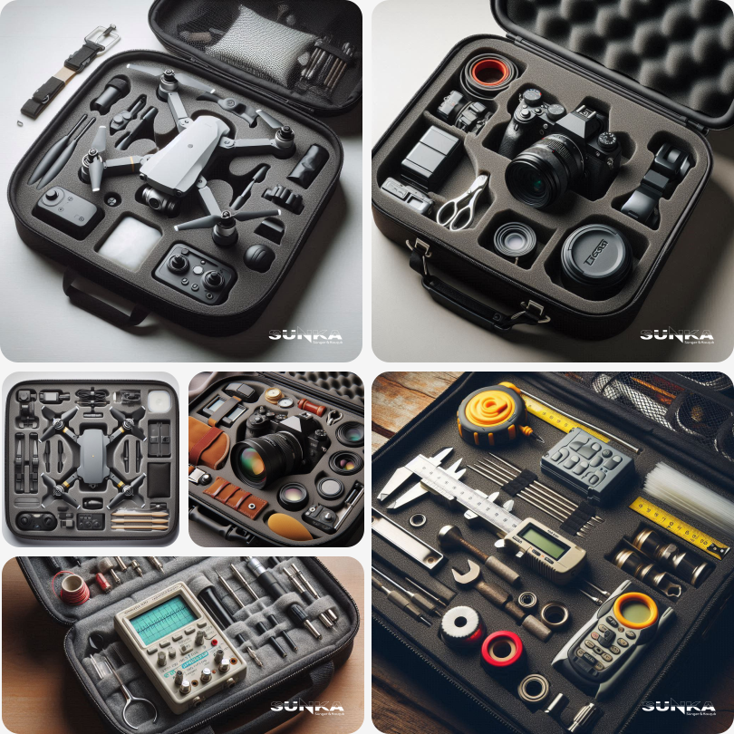 Çantaların içerisine özel kesim ile yerleştirilen sünger, eva veya benzeri malzemelerden üretilmiş seperatörler ürünleri korur, düzenler ve profesyonel bir sunum sağlar. Hem taşıma sırasında koruma hem de teşhir amaçlı kullanım için uygundur.