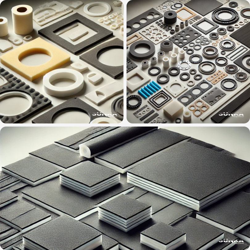 Sızdırmazlık, titreşim emilimi ve yüzey koruması sağlayan conta ve pedler, farklı malzemelerde üretilerek her ihtiyaca yanıt verir.