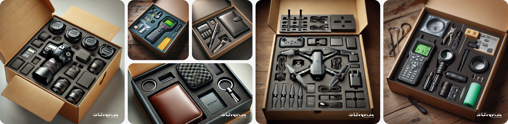 Karton veya plastik kutuların içerisine uyumlu şekilde hazırlanan sünger, evaveya benzeri malzemelerden üretilmiş seperatörler ürünlerin düzenli, güvenli ve şık bir şekilde sergilenmesini sağlar. Hem koruma hem de teşhir amacıyla idealdir.