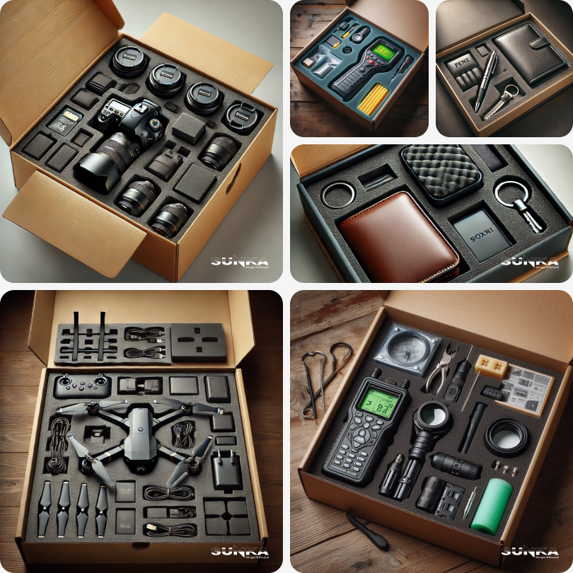 Karton veya plastik kutuların içerisine uyumlu şekilde hazırlanan sünger, evaveya benzeri malzemelerden üretilmiş seperatörler ürünlerin düzenli, güvenli ve şık bir şekilde sergilenmesini sağlar. Hem koruma hem de teşhir amacıyla idealdir.