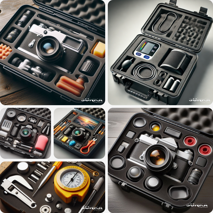 Karton veya plastik kutuların içerisine uyumlu şekilde hazırlanan sünger, evaveya benzeri malzemelerden üretilmiş seperatörler ürünlerin düzenli, güvenli ve şık bir şekilde sergilenmesini sağlar. Hem koruma hem de teşhir amacıyla idealdir.