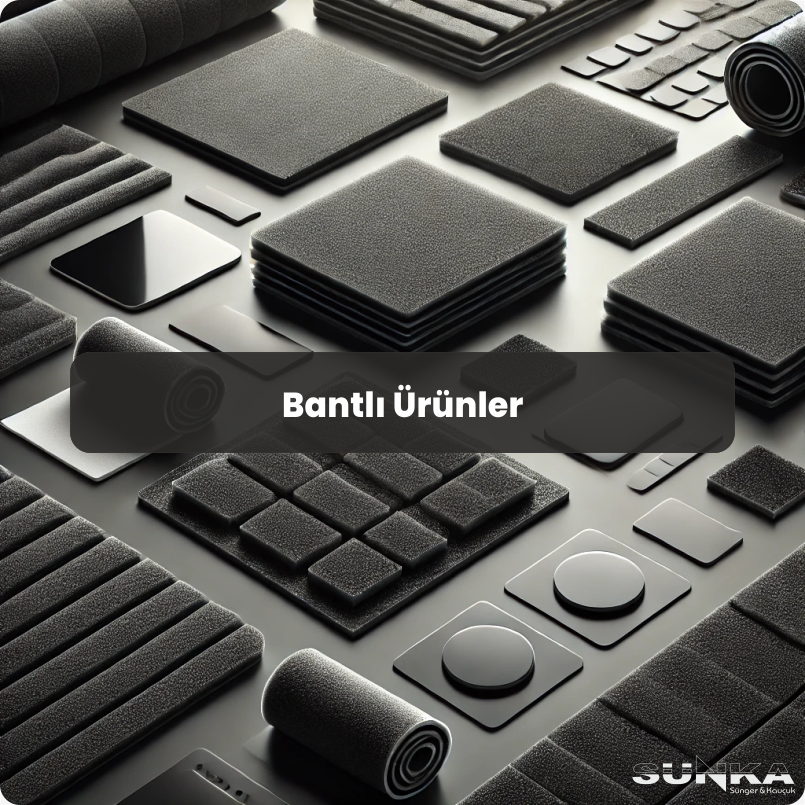 Bantlı Ürünler. Arka yüzeyine uygulanan yapışkan bantlarla montaj kolaylığı sağlayan ürünler, farklı yüzeylere hızlı ve güvenli uygulama imkanı sunar.